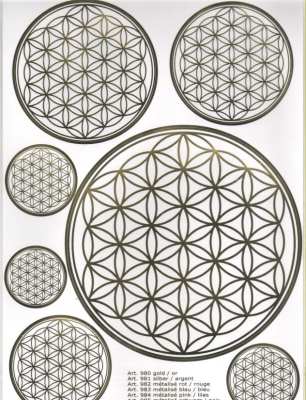 Blume des Lebens gold