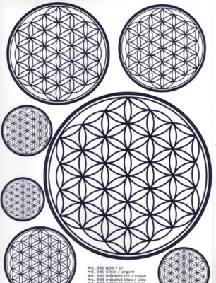 Blume des Lebens blau