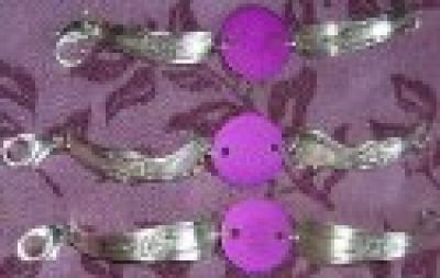 Armband Silber mit Purple Disk USA