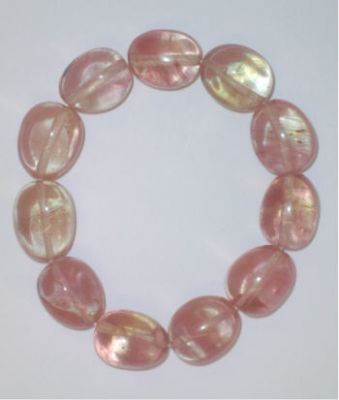 Vulkanglas-Armband Trommelsteine rot