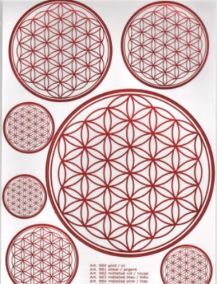 Blume des Lebens rot