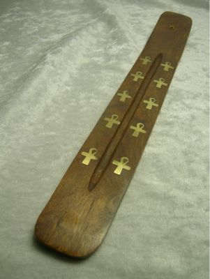 Raeucherstaebchenhalter Ski aus Holz "Ankh"