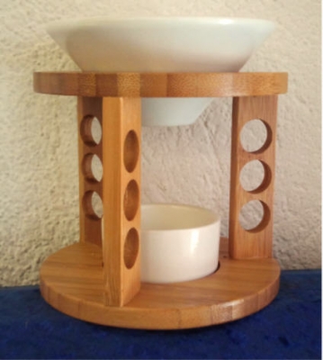 Duftlampe Bambus / Keramik rund