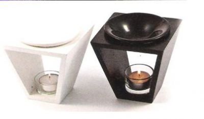 Duftlampe Rechteck konisch schwarz